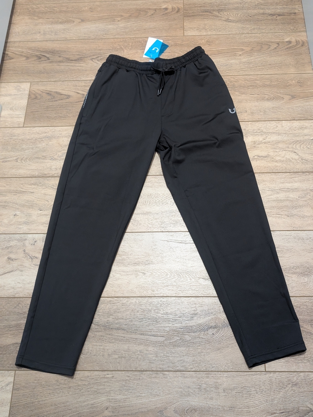 Men's Black Performance Joggers with Drawstring Waist